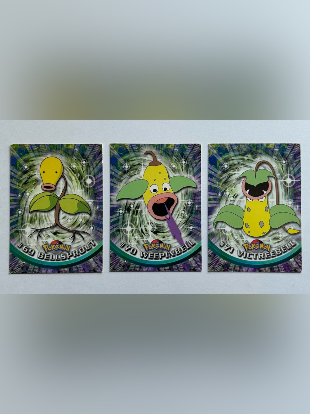 Pokémon Topps Bellsprout, Weepinbell, Victree bell